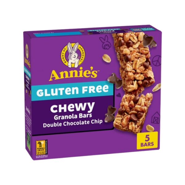 Annie’s Gluten Free Chewy Granola Bars – Double Chocolate Chip, 5 Bars (4.9 OZ)
