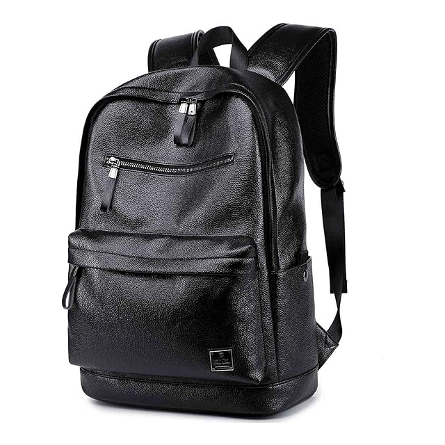 Waterproof Leather Laptop Backpack